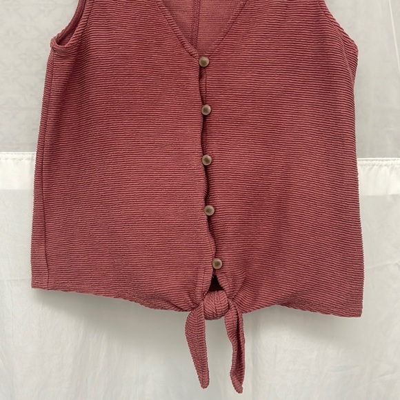 Madewell Texture & Thread XS Dusty Rose Sleeveless Tank - Picture 3 of 7
